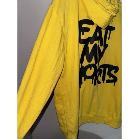The Simpsons Bart Simpson EAT MY SHORTS Mens XL Hoodie Sweater Pull‎ Over HTF - Picture 9 of 9